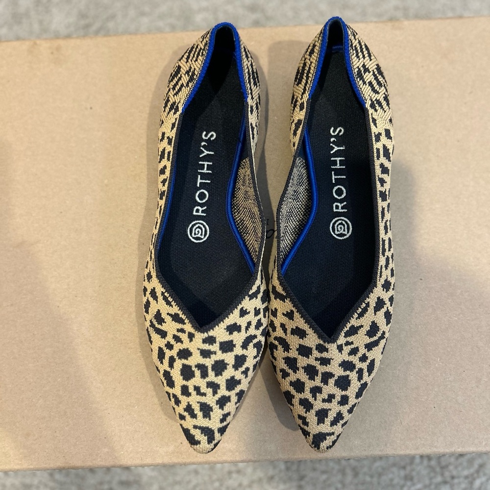 Rothy's Leopard-Print Pointed Flats